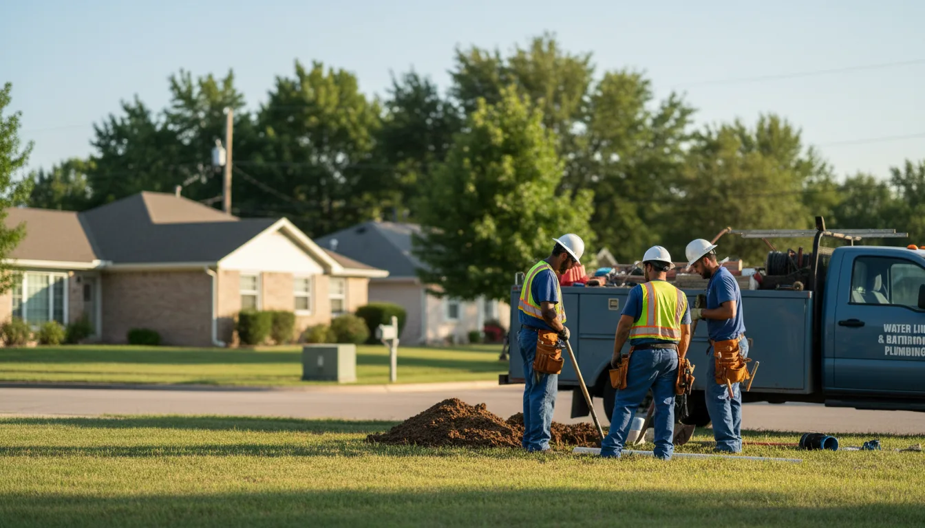 Residential water line and bathroom plumbing service in Henderson, MD